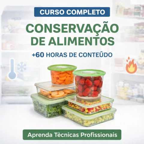 Curso Completo de Conservação de Alimentos +60h | Aprenda Técnicas Profissionais de Armazenamento e Segurança Alimentar