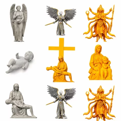 Pack STL para Impressão 3D Religioso – Orixás, Santos, Hinduísmo e Ganesha 6