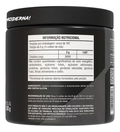 Creatina Monohidratada 500g Suplemento em pó 100% Pura Espartanos Sem sabor 2