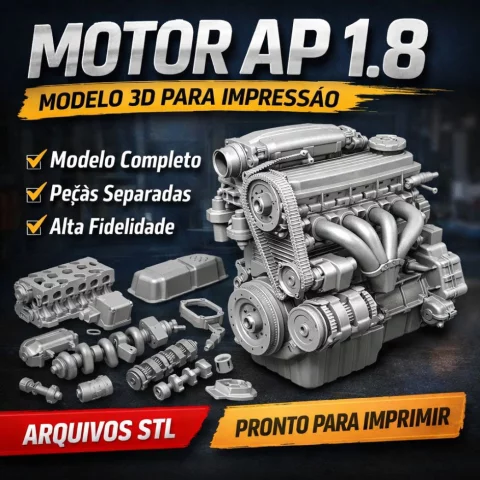 Motor AP 1.8 Completo em STL para Impressão 3D 1