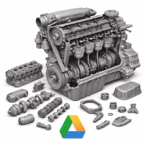 Motor AP 1.8 Completo em STL para Impressão 3D 2