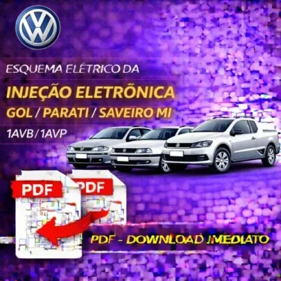 Esquema Elétrico Injeção Eletrônica MI – Volkswagen Gol, Volkswagen Parati e Volkswagen Saveiro (Sistemas 1AVB / 1AVP) | PDF