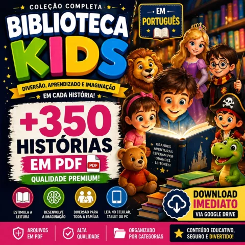 Biblioteca Kids +350 Histórias Infantis em PDF Português | Coleção Completa