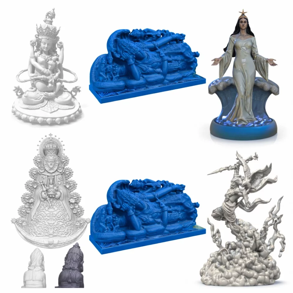 Pack STL para Impressão 3D Religioso – Orixás, Santos, Hinduísmo e Ganesha