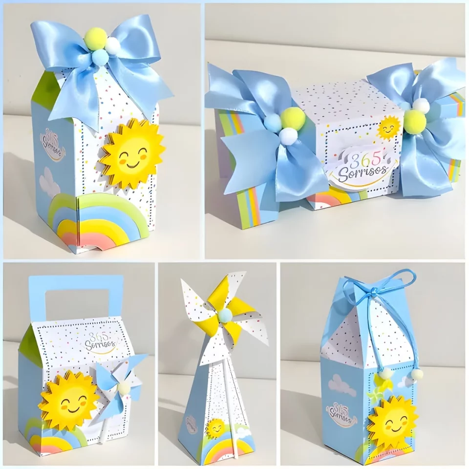 Kit Personalizado 365 Sorrisos Azul 3d Arquivo Digital Festa Infantil