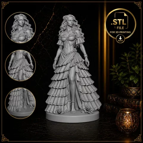 Pomba-Gira 7 Saias – STL para imprimir 3D