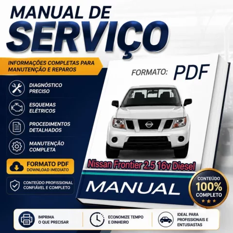 Manual De Serviço Nissan Frontier 2.5 16v Diesel – PDF