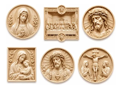 Pacote Premium com +80 Arquivos STL Religiosos Cristãos para CNC Router e Impressão 3D 6
