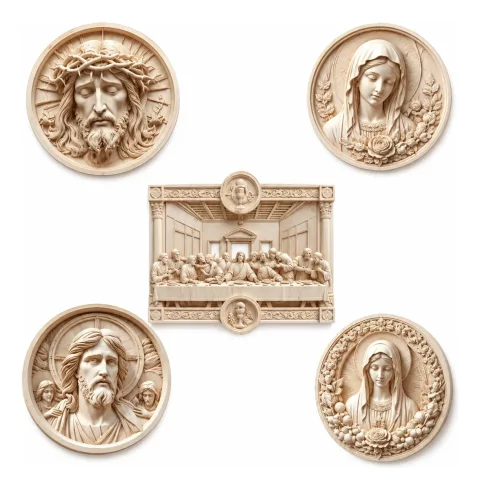 Pacote Premium com +80 Arquivos STL Religiosos Cristãos para CNC Router e Impressão 3D 4