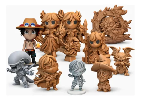 Pack +300 Chibis Stl Para Impressão 3d | Arquivos STL