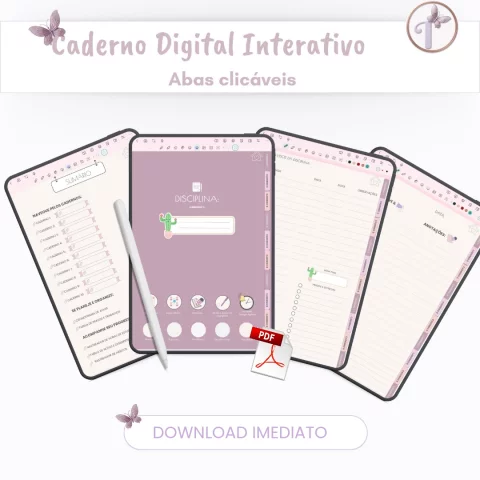 Caderno Digital Interativo claro minimalista 1