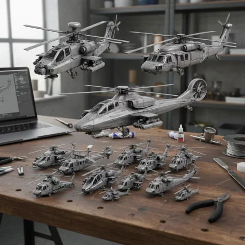 Mega Pacote STL +20GB: Helicópteros e Veículos Militares para Impressão 3D