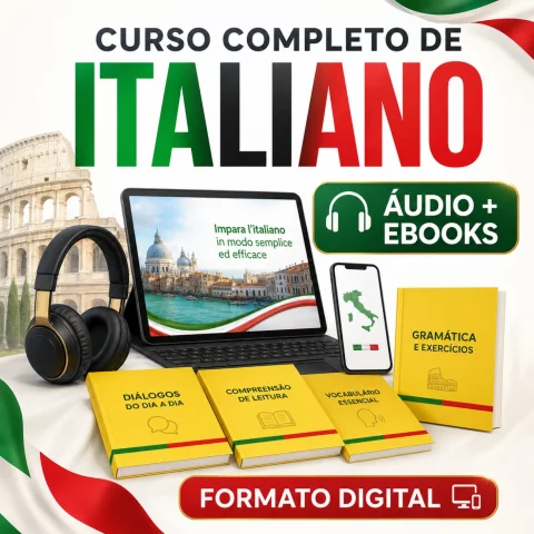 Curso Completo de Italiano — Áudio + Ebooks em Formato Digital