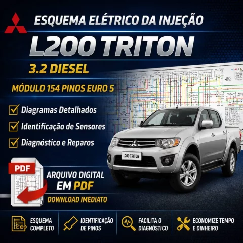 Esquema Elétrico Injeção Eletrônica L200 Triton 3.2 Diesel (Módulo 154 Pinos EURO 5) – PDF 1