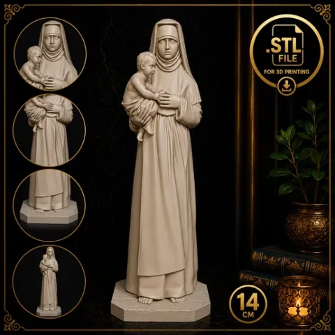 Santa Dulce Lopes Pontes – Arquivo STL para impressão 3D 1