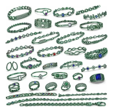 Pack +280 Arquivos 3DM e STL Pulseiras e Correntes para Joias (Rhinoceros / MatrixGold)