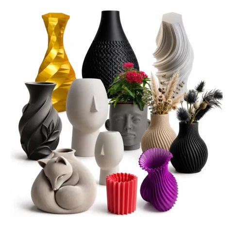 Pack +50 Vasos Modernos e Decorativos STL – Impressão 3D (Modo Vaso / Spiral Outer Contour) 5