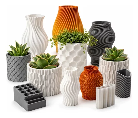 Pack +50 Vasos Modernos e Decorativos STL – Impressão 3D (Modo Vaso / Spiral Outer Contour)