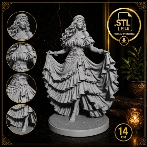 Cigana (Mulher Cigana) – Arquivo STL para Impressão 3D