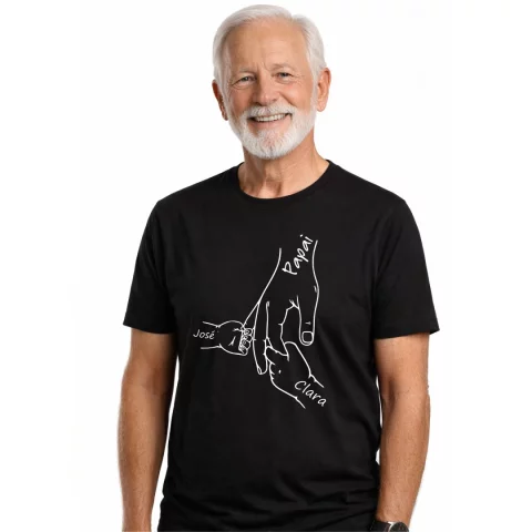 Camiseta Dia dos Pais Mãos