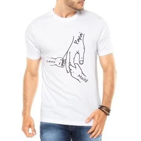 Camiseta Dia dos Pais Mãos 3