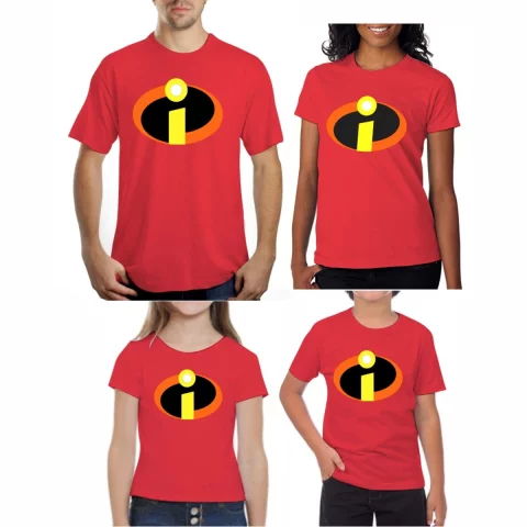 Camiseta dos Incríveis / Kit com 4 Camisetas