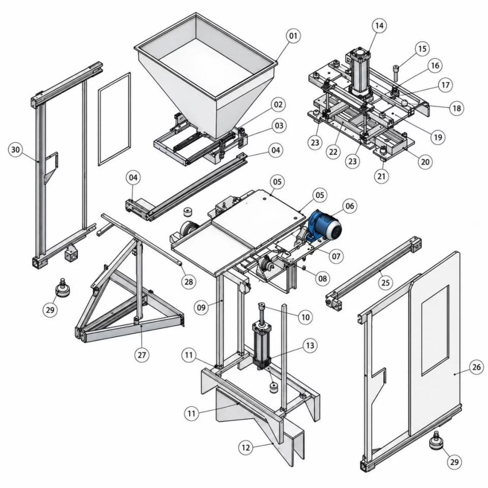 Projeto de Máquina Pneumática de Blocos em PDF