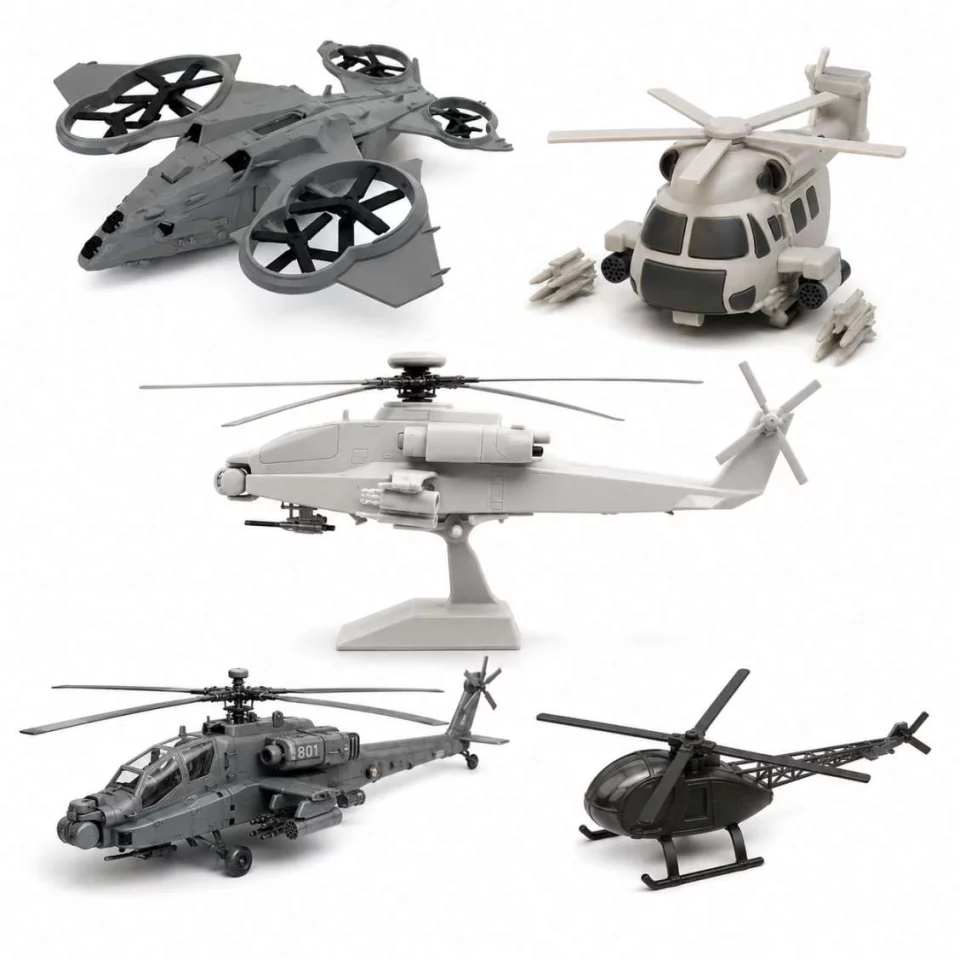 Pack com +200 Arquivos STL de Helicópteros e Veículos Militares para Impressão 3D