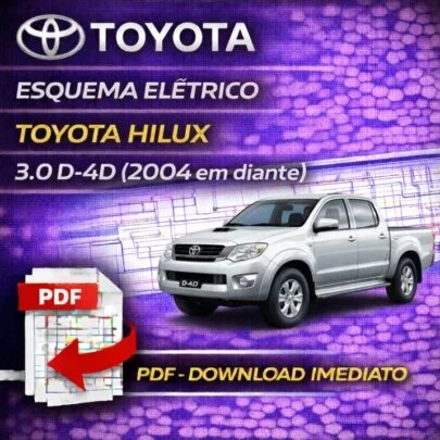 Esquema Elétrico Toyota Hilux 3.0 D-4D (2004 em diante) – PDF
