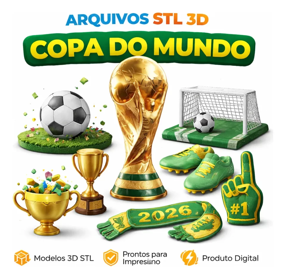 Pack Arquivos STL Copa do Mundo: Modelos 3D Premium Para Impressão