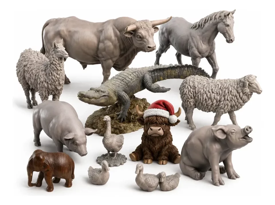 Mega Pack Figuras de Animais STL (+120 Modelos para Impressão 3D)