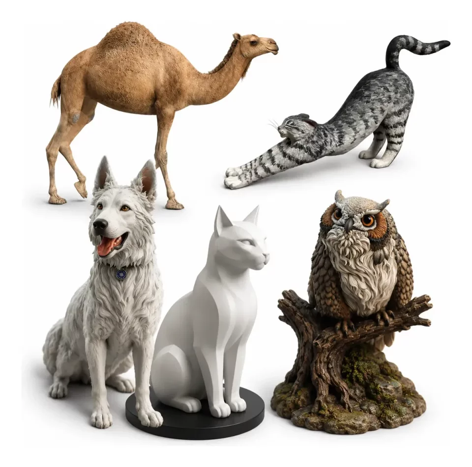 Mega Pack Figuras de Animais STL (+120 Modelos para Impressão 3D)