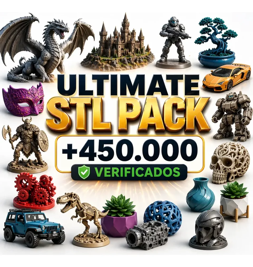 Mega Pacote STL 3D Premium: +450.000 Modelos (110TB de Conteúdo)