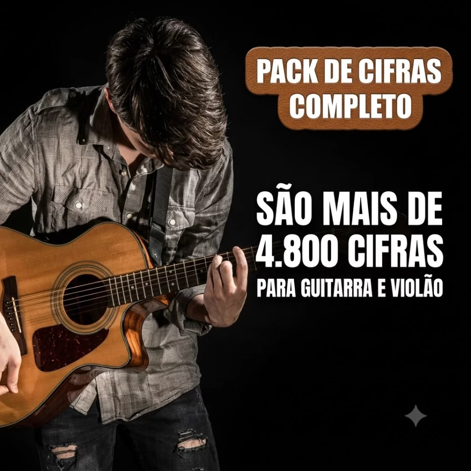 Pack 4800 Cifras Pop Rock Nacional: Violão E Guitarra