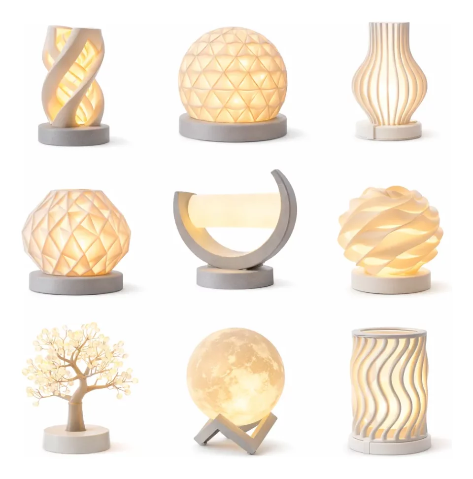 Pack 130 Luminárias STL para Impressão 3D | Modelos Modernos e Decorativos (STL + 3MF)
