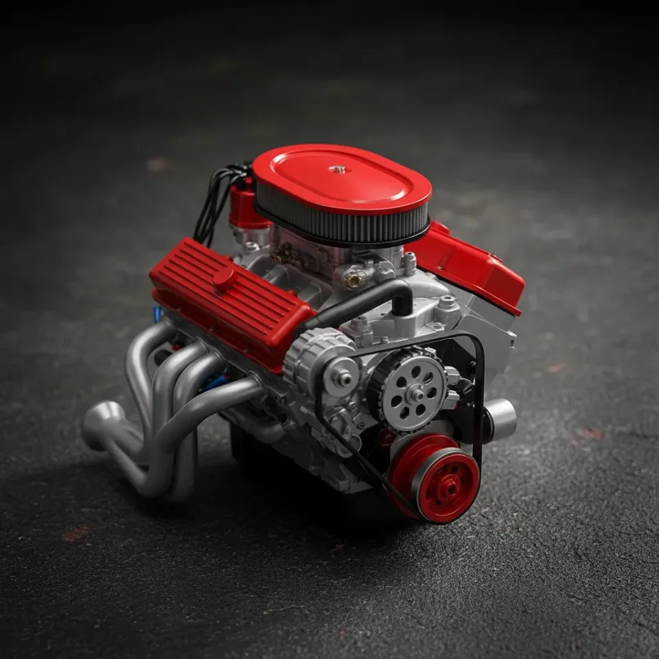 Pack Arquivos STL Motor Edelbrock V8 Alta Resolução 1:10 – Impressão 3D (3 Versões Inclusas)