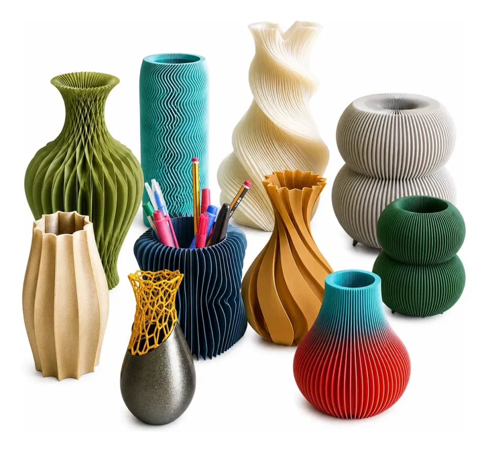 Pack +50 Vasos Modernos e Decorativos STL – Impressão 3D (Modo Vaso / Spiral Outer Contour)