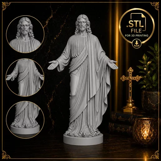 Jesus Cristo V2 – Arquivo STL para impressão 3D