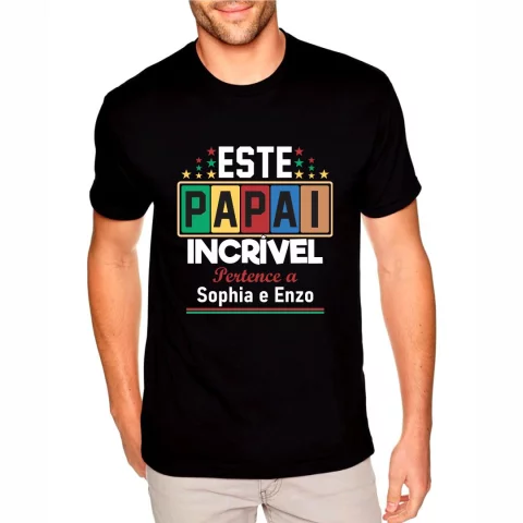 Camiseta Este Papai Incrível Pertence à / Camiseta Para o Dia dos Pais 1
