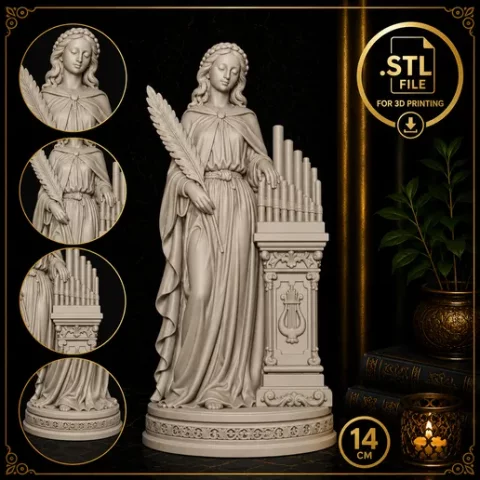 Santa Cecília – Arquivo STL para impressão 3D