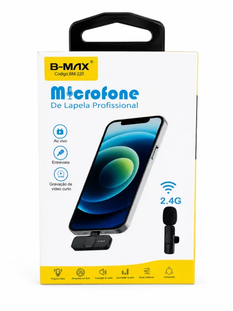 Microfone de Lapela B-MAX BM-220