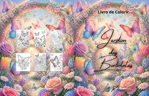 Livro de Colorir Jardim das Borboletas