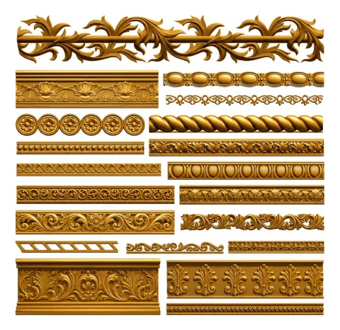266 Arquivos STL CNC – Molduras, Baguetes, Frisos e Peitoris | Pack para Router CNC