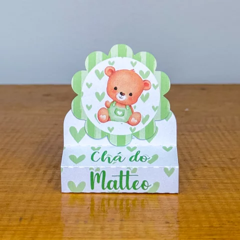Kit Digital Chá de Bebê Ursinho Baloeiro Verdinho Arquivo Digital
