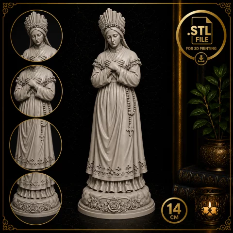 Nossa Senhora de La Salette – Arquivo STL para Impressão 3D