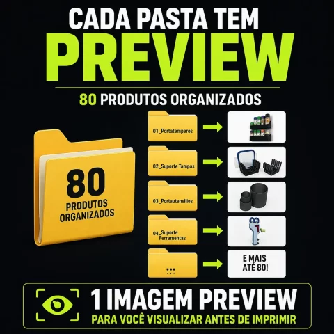 +80 Arquivos STL Organizadores e Decoração para Cozinha – Impressão 3D 4