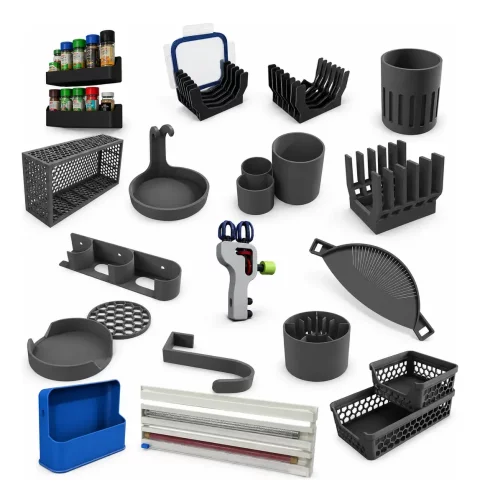 +80 Arquivos STL Organizadores e Decoração para Cozinha – Impressão 3D 1