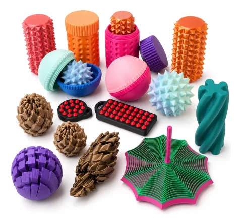 +30 Arquivos STL Fidgets Sensoriais e Anti-Stress para Impressão 3D