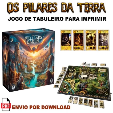 Os Pilares da Terra: Jogo de Tabuleiro para Imprimir 1