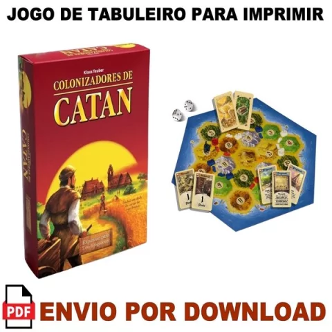Colonizadores de Catan: Jogo de Tabuleiro para Imprimir 1